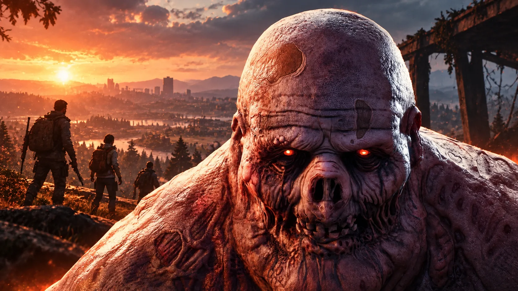 Criatura mutante em cenário pós-apocalíptico de State of Decay 3.