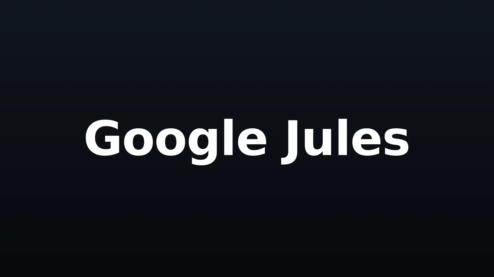 Wordmark Google Jules em branco sobre fundo escuro gradiente