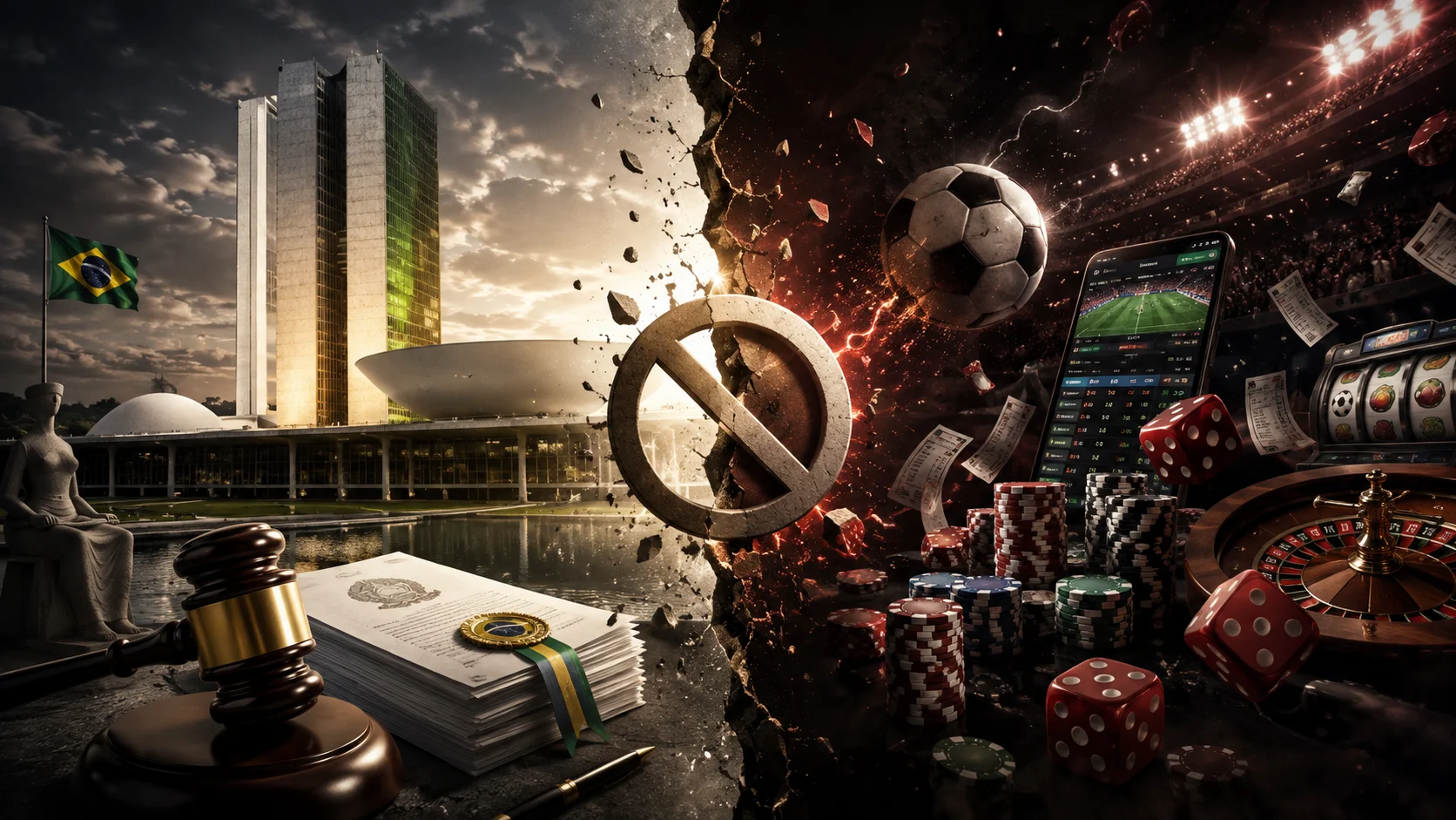 National Congress on one side and casino and sports betting elements on the other.