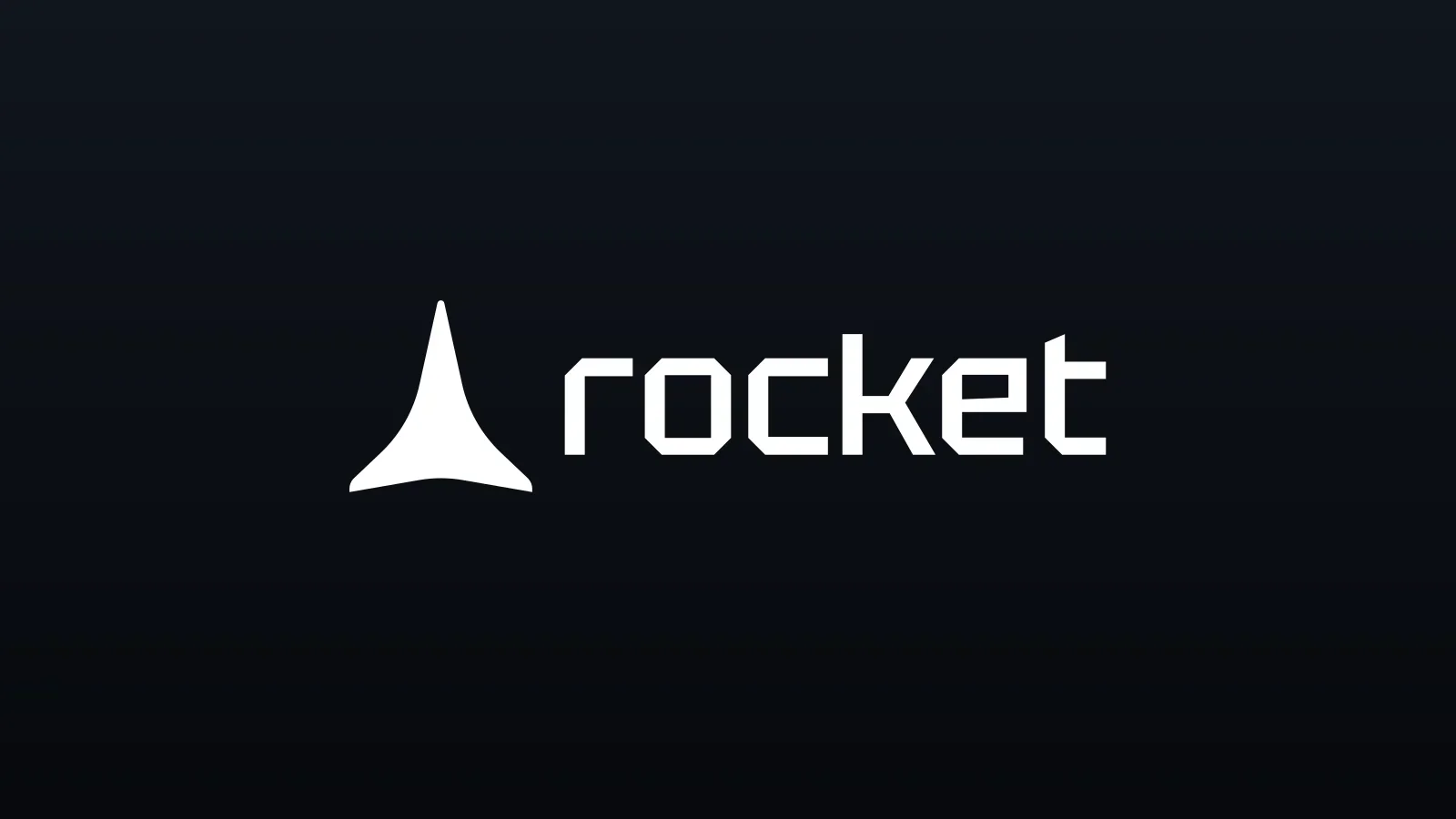 Marca da Rocket sobre fundo escuro
