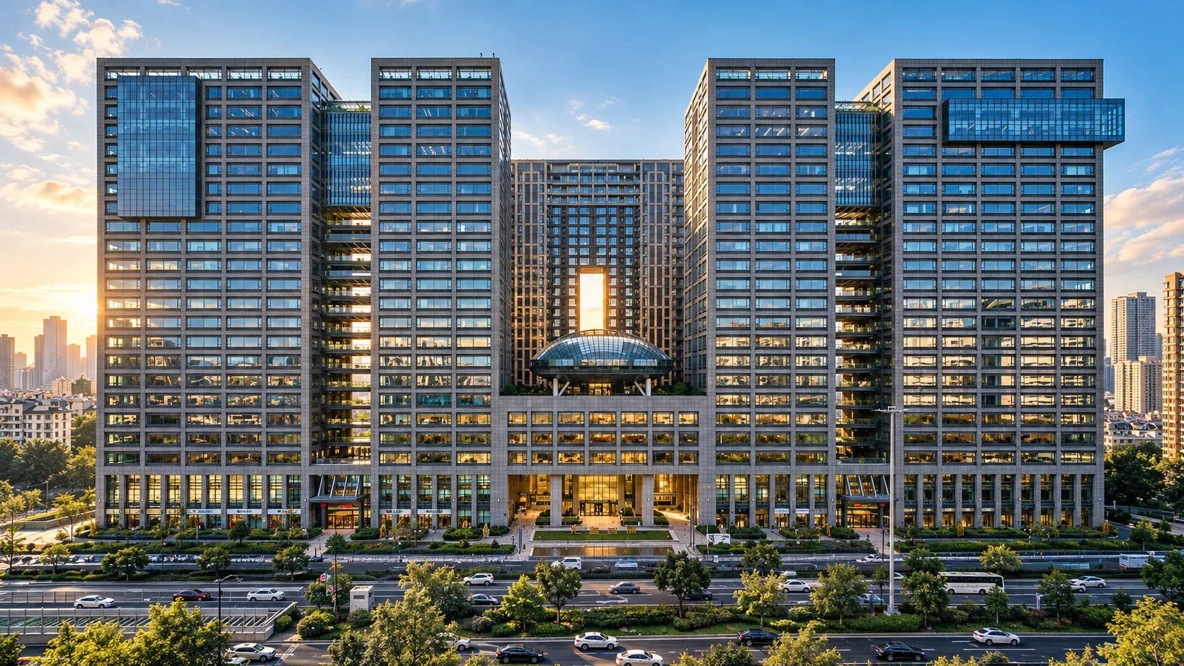 Complexo empresarial que abriga a sede da DeepSeek em Hangzhou.