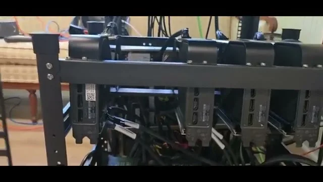 Physical view of the GPU rack with PCIe switch and MCIO cabling