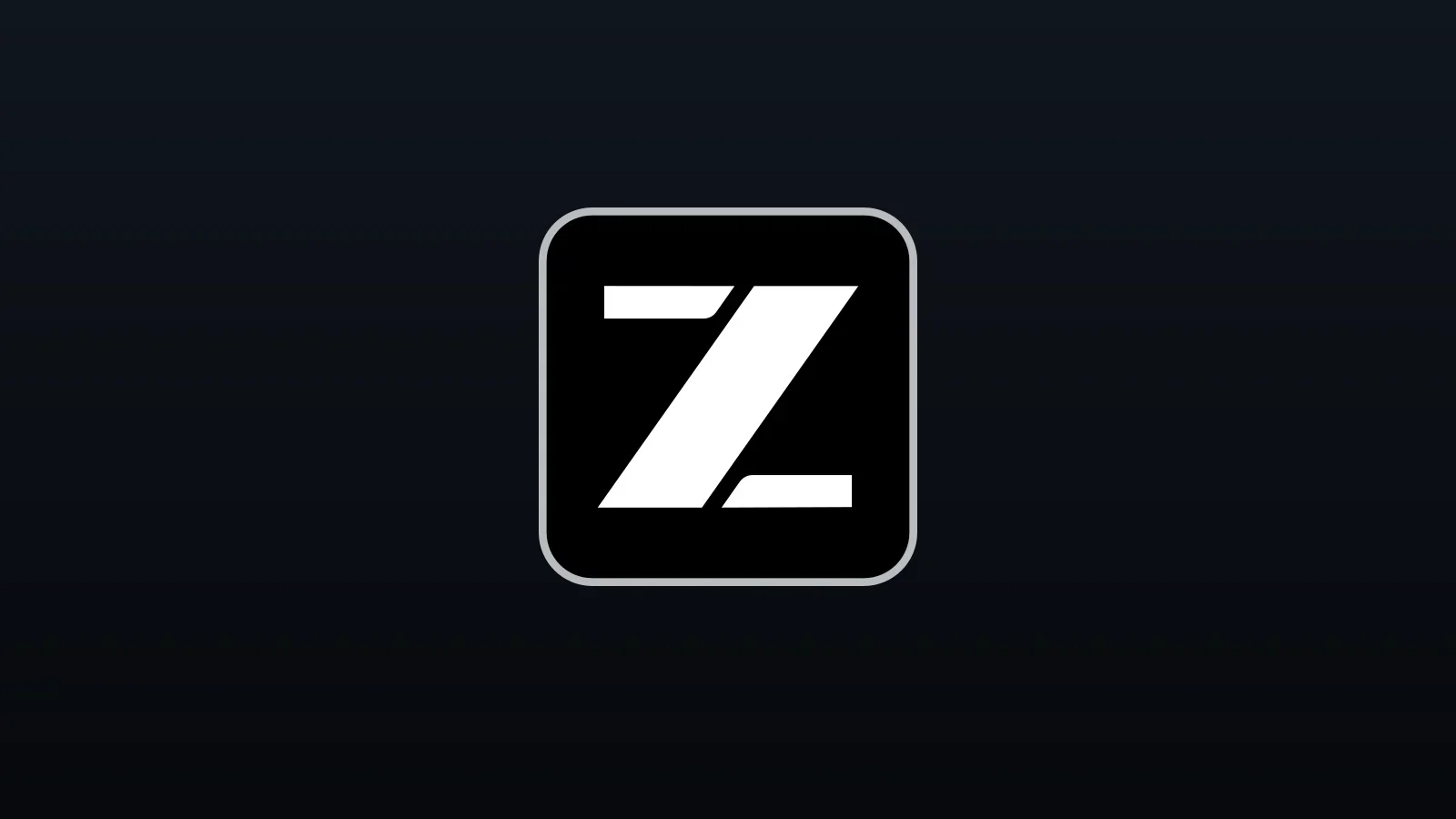 Logo de Z.ai en blanco sobre fondo oscuro degradado