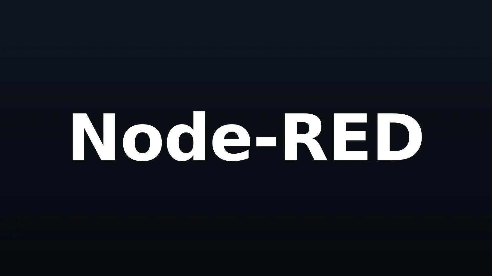 White Node-RED wordmark centered on a dark background with a subtle gradient