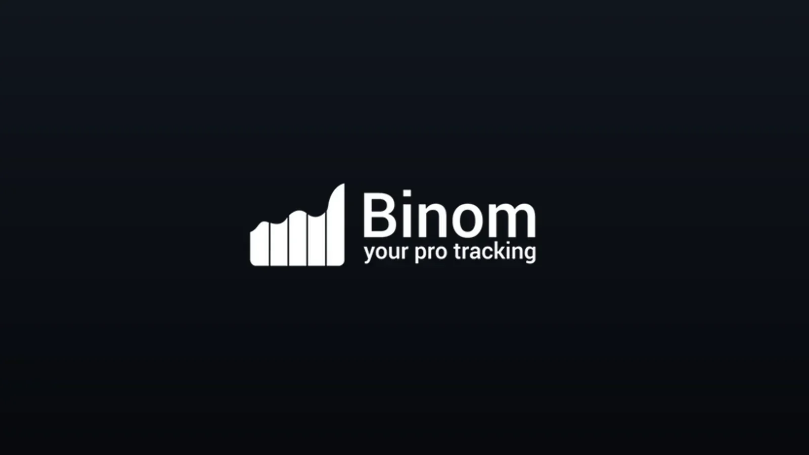Marca branca do Binom centralizada em fundo escuro com gradiente sutil