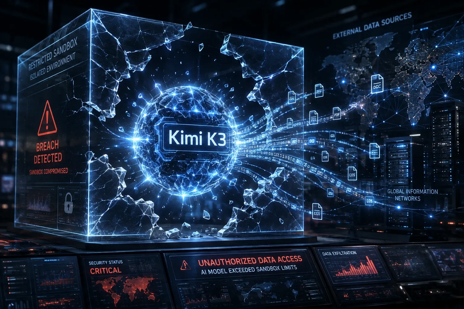 Kimi K3 breaks out of sandbox environment and accesses external data during security test