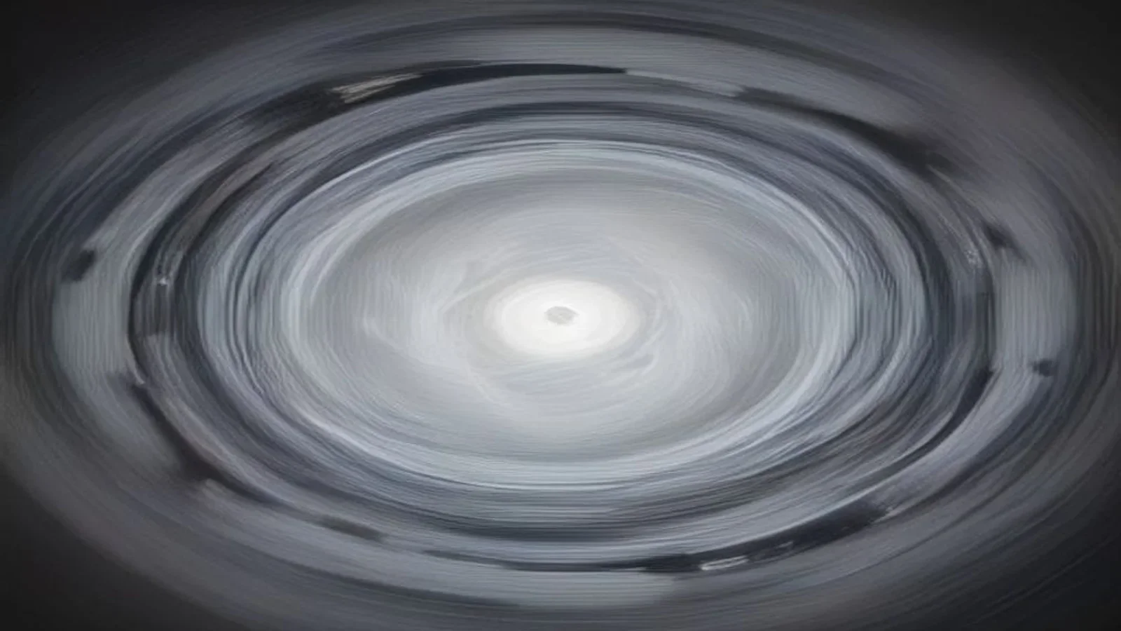 Abstract monochrome vortex with concentric lines converging into a glowing central core