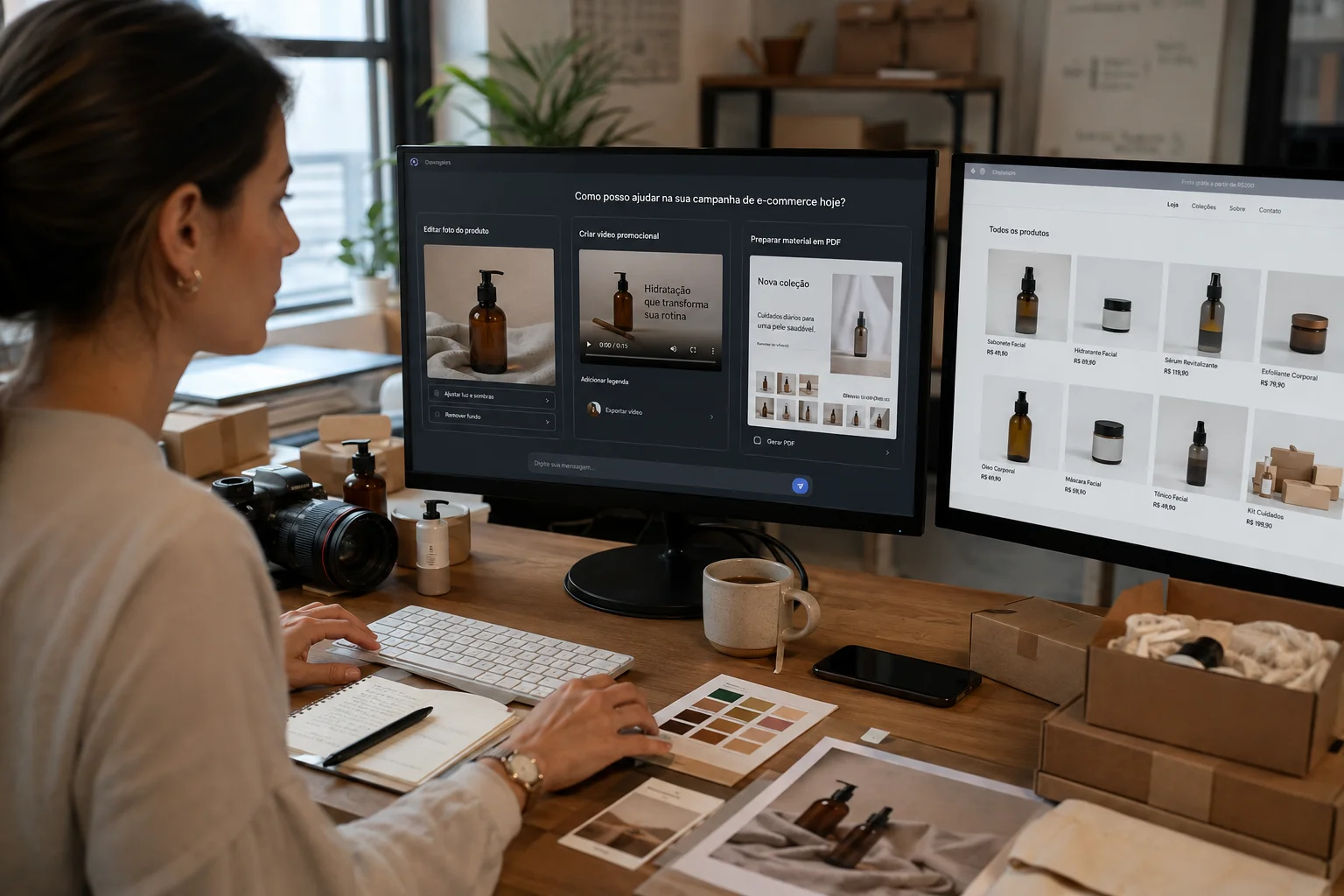 Marketing professional integrates artificial intelligence into creating images, videos, and promotional materials for an e-commerce operation.