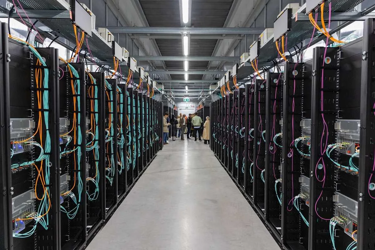 Server infrastructure at Nebius's data center in Mäntsälä, Finland.
