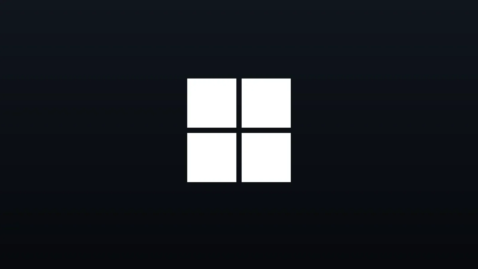 Símbolo da Microsoft em branco sobre fundo escuro gradiente